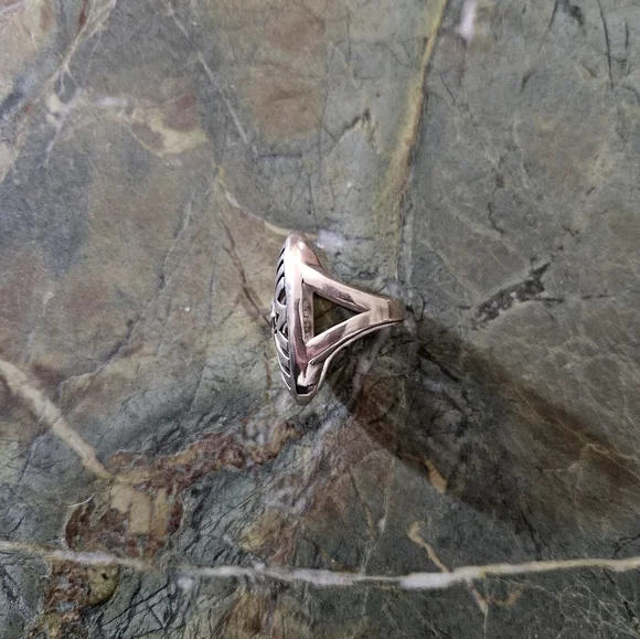 HTF Silpada .925 Sterling Silver Geometric Cut Out Statement Ring R3548 - Picture 4 of 6